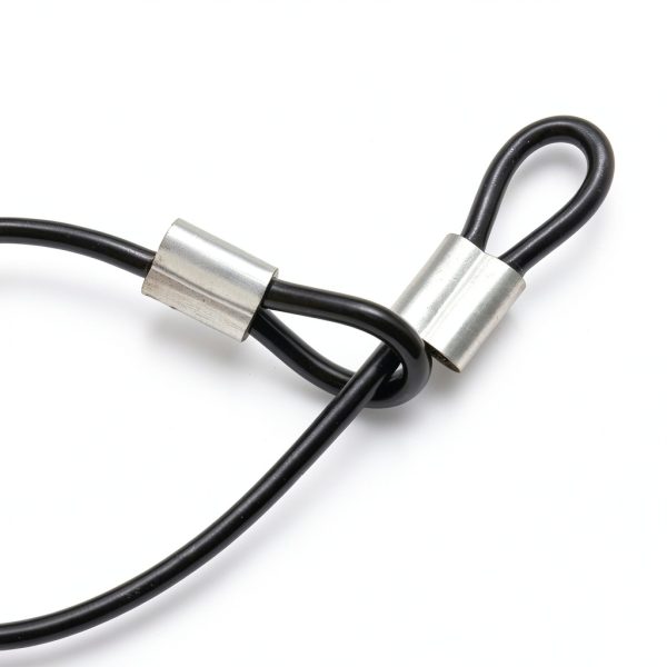 5mm 12in Vinyl Coated Steel Cable Lanyard Lock Floyutin Black 10pcs-1