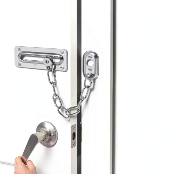 Door Chain Lock QVYQVY Heavy Duty Stainless Steel 2 Pack Silver-3