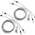 Cable Lock Double Loops 6.6ft 2 Pack Silver by S SYDIEN-0