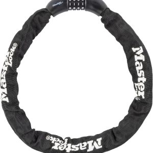 Master Lock 3ft Long x 5/16in (8mm) Diameter Hardened Steel Chain with Integrated Resettable Combination Lock-0