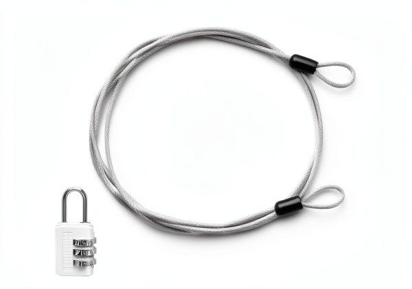 Cable Lock Double Loops 6.6ft 2 Pack Silver by S SYDIEN-1