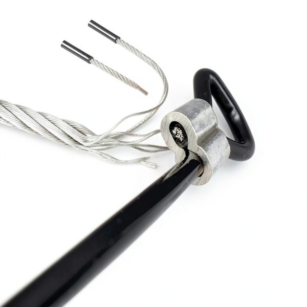 5mm 12in Vinyl Coated Steel Cable Lanyard Lock Floyutin Black 10pcs-5