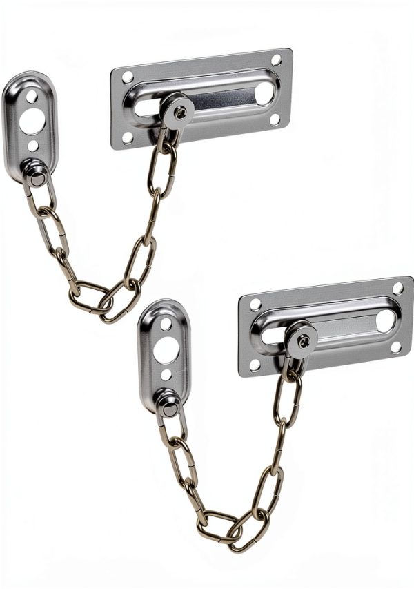 Door Chain Lock QVYQVY Heavy Duty Stainless Steel 2 Pack Silver-0