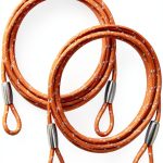 Security Steel Cable VIVBOO 0.13IN Bike Lock with Double Loops 4-15ft-0