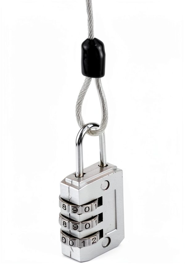 Cable Lock Double Loops 6.6ft 2 Pack Silver by S SYDIEN-6