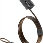 Adjustable Combination Cable Lock tofeer 6.5ft Zinc Alloy Black-0