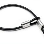 5mm 12in Vinyl Coated Steel Cable Lanyard Lock Floyutin Black 10pcs-0