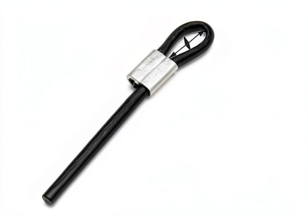 5mm 12in Vinyl Coated Steel Cable Lanyard Lock Floyutin Black 10pcs-3