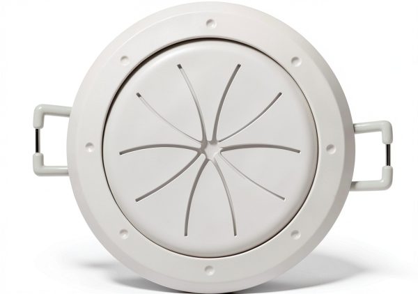 Speedy’Z Spring-Lock Cable Pass Port 2" White Construct Pro Paintable-3