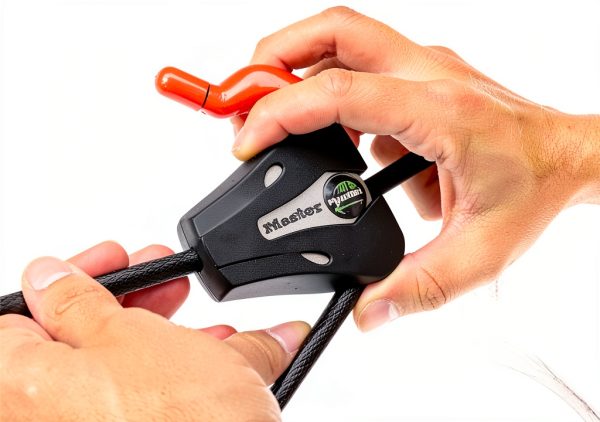 Master Lock Black Python Bike Lock 6ft Adjustable Cable with Key-4