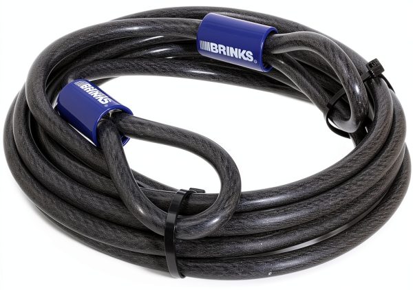 BRINKS 15 ft 3/8" Flexible Steel Cable with Heavy Duty Vinyl Wrap-0