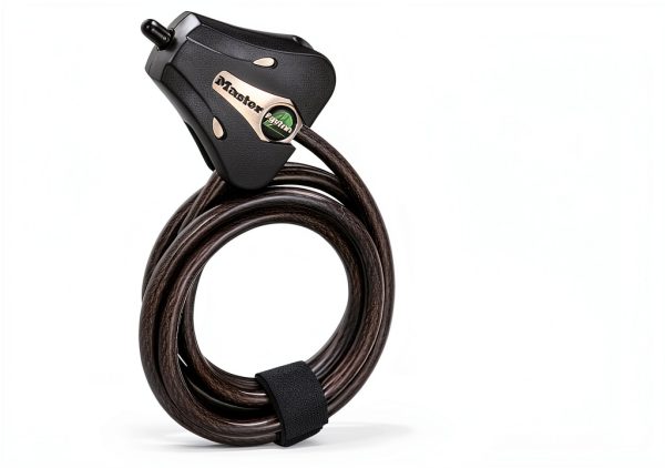 Master Lock Black Python Bike Lock 6ft Adjustable Cable with Key-1