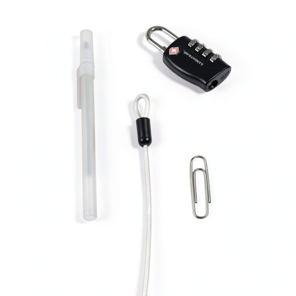 Lumintrail 3mm Braided Steel Security Cable Luggage Lock 7FT Double-1