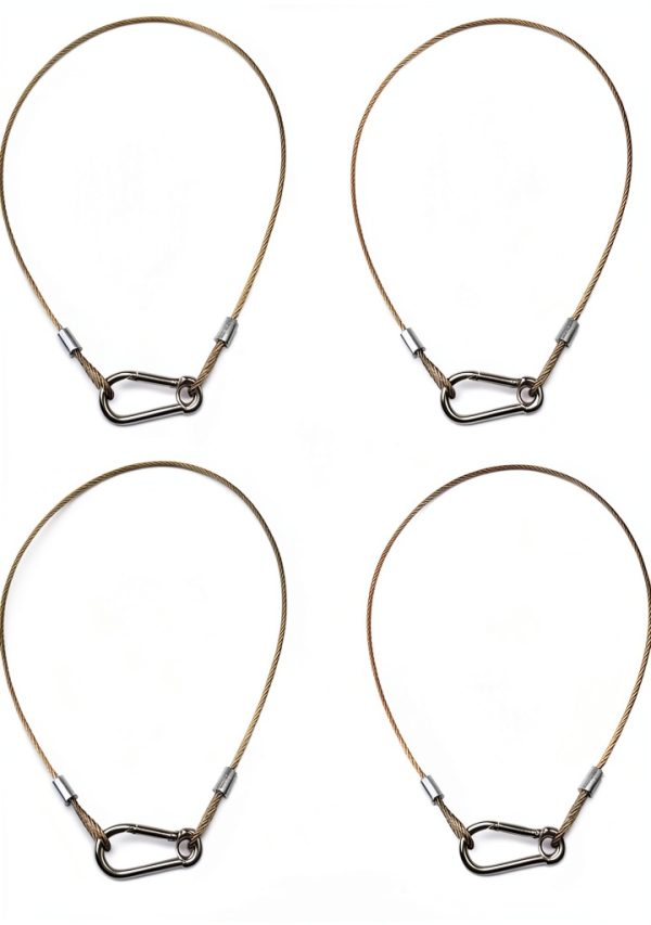 Safety Cable Lock Ekunbuy Stainless Steel 5/64" x 20" 4‑Pack Bike-0