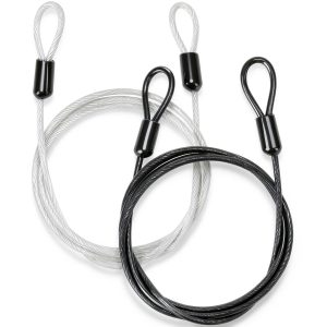 Outdoor Travel Security Cable Azuneyeunt 2x Double Loop Steel 3.3ft-0