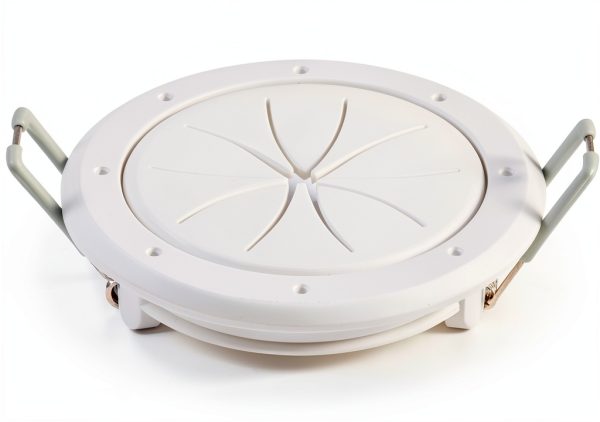 Speedy’Z Spring-Lock Cable Pass Port 2" White Construct Pro Paintable-2