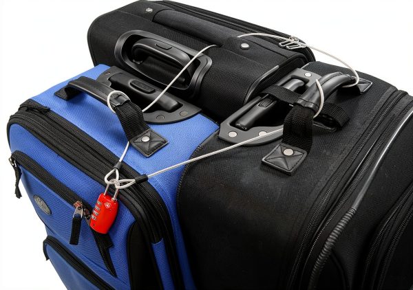 Lumintrail 3mm Braided Steel Security Cable Luggage Lock 7FT Double-2